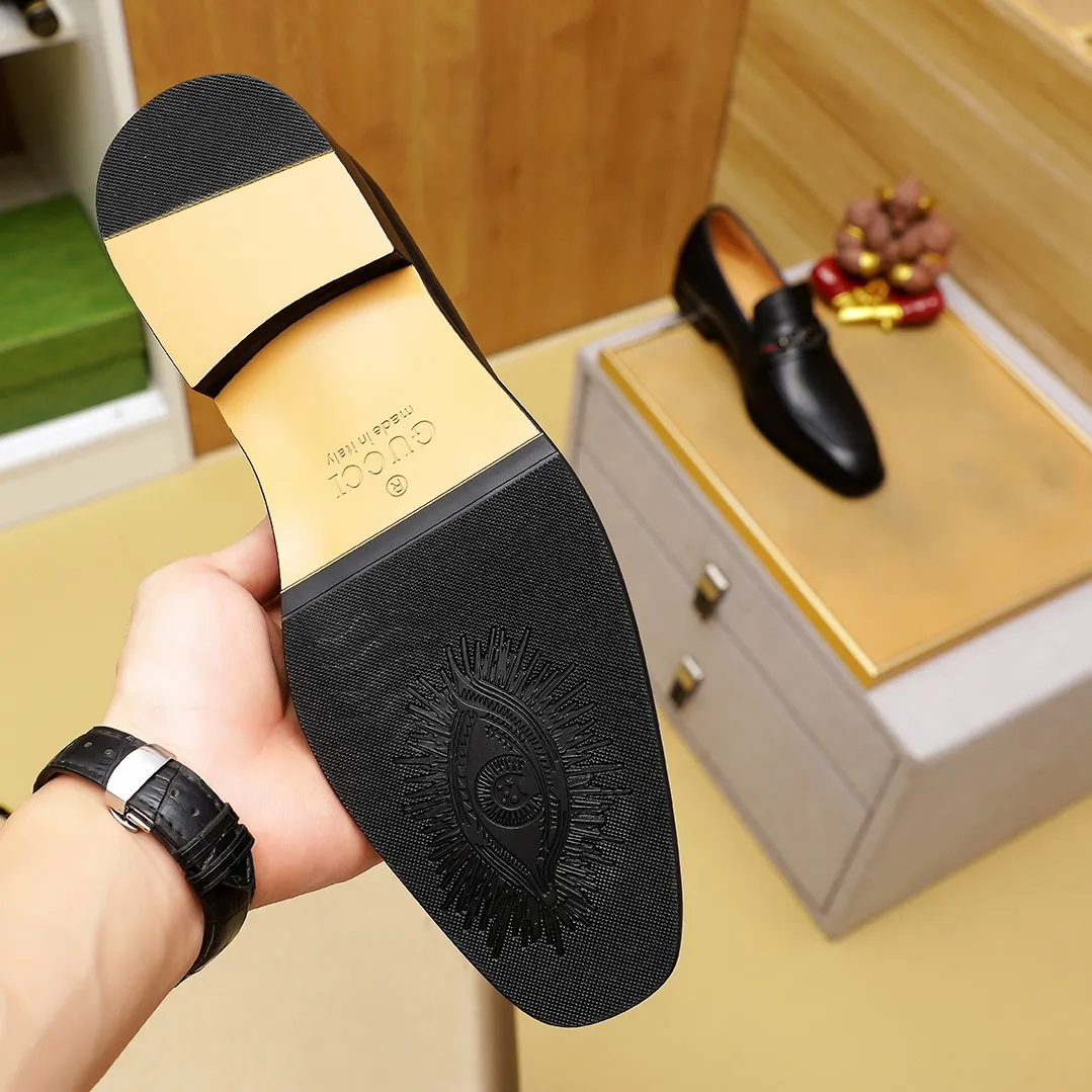 Men's men's shoes💰440💰💰🎩🎩🔥🔥Gucci GUCCI official website men's business formal leather shoes updated💥Hong Kong counter synchronized new styles💥completely one-to-one replica shipment👍zero gap in counter quality 0⃣️all made of imported cowhide with original hardware buckle➕🐂leather lining, color, code matching 39-44